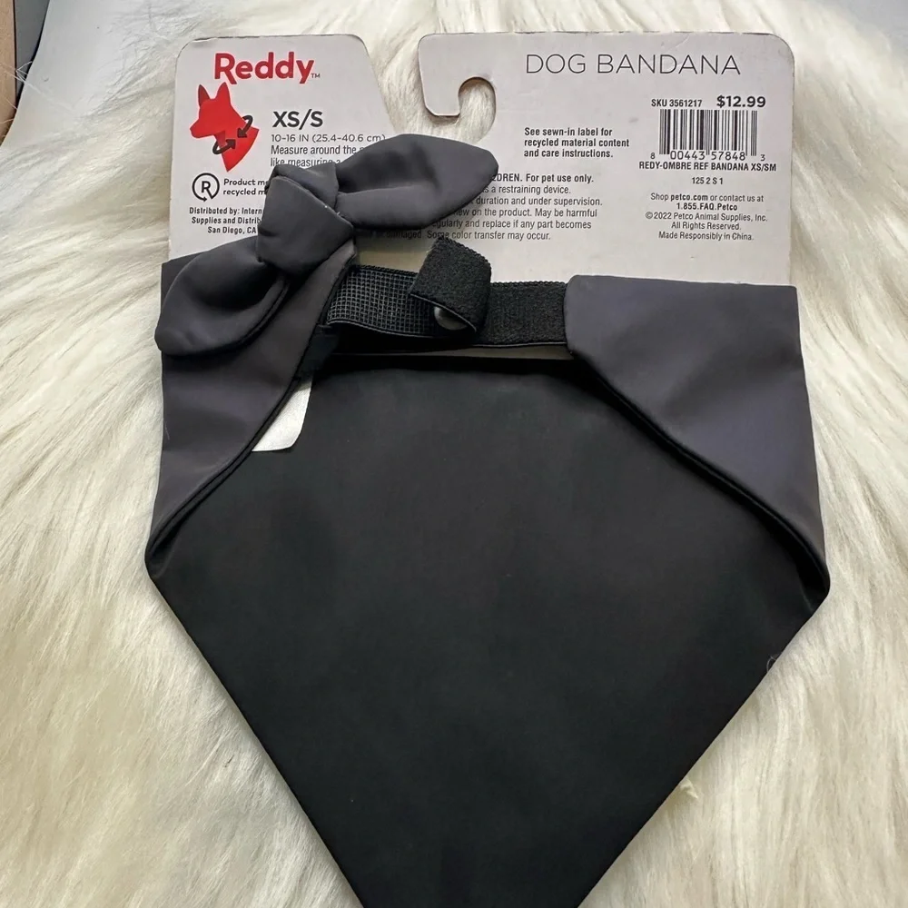 🩷5/$10 Reddy Reflective Dog Bandana XS/S